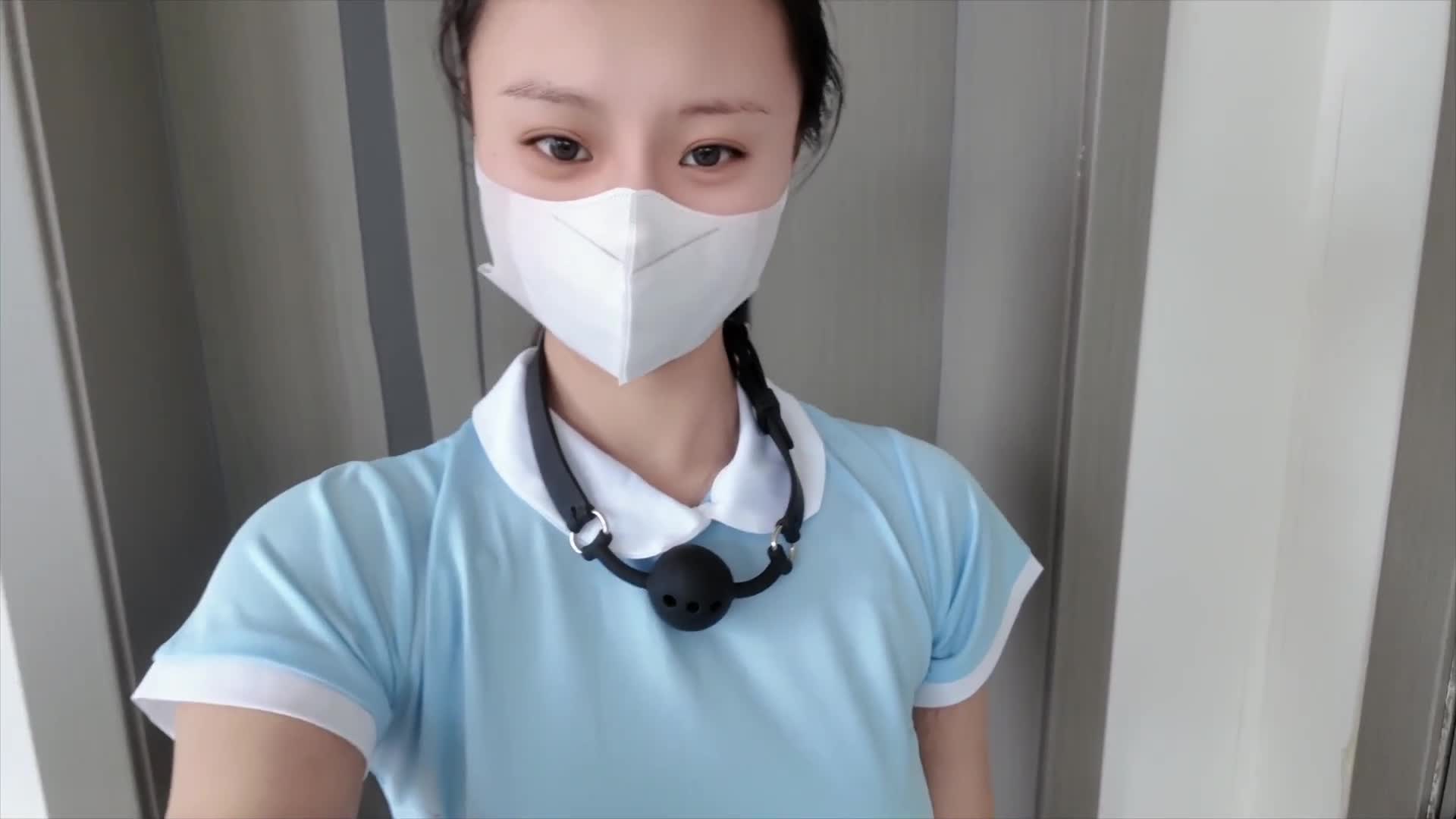 好利来套装试绑，戴口球展示-绳艺在线资源网