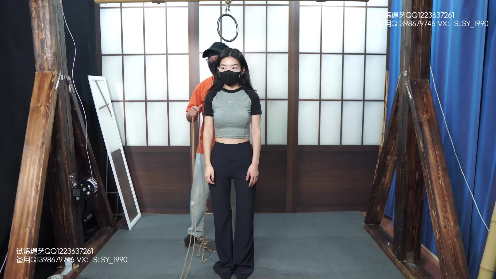 【试炼原创】小个子美女二次体验（单腿吊+蒙眼+郊狼+直臂+吊缚+股绳+蛇缚超多麻绳）-绳艺在线资源网