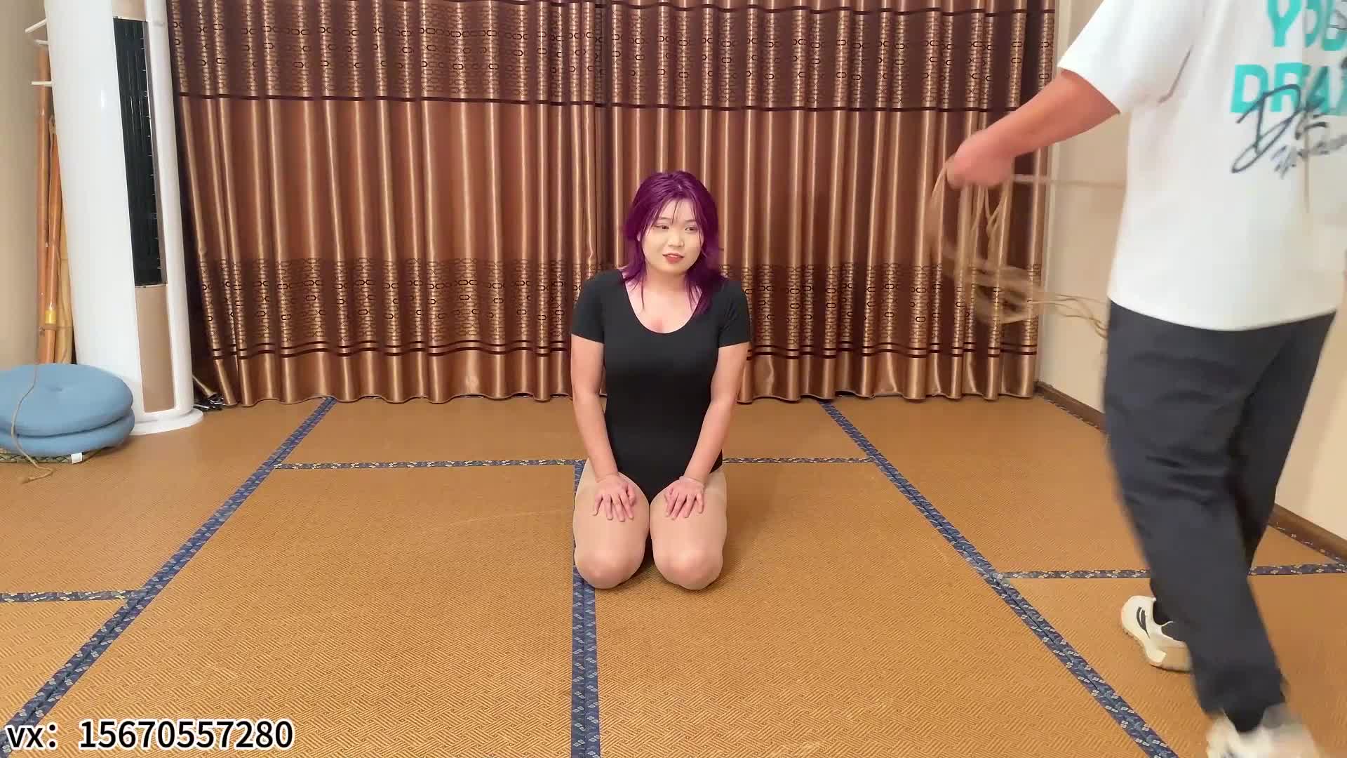 【山鬼原创】雯雯超紧直臂驷马，麻绳勒嘴-绳艺在线资源网