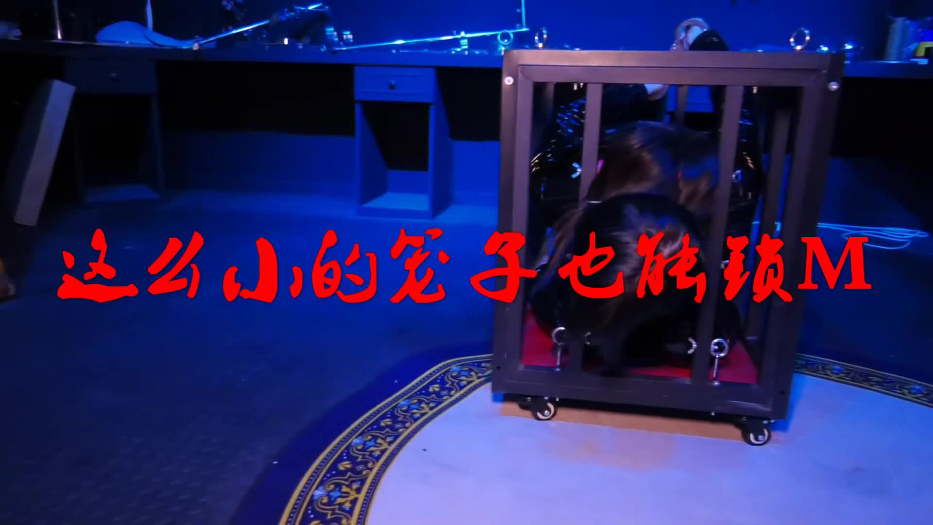 【胜景影视】这么小的笼子也能锁M 女M被戴上大号口球锁在狭小的笼子里以及戴上K9连体颈-绳艺在线资源网