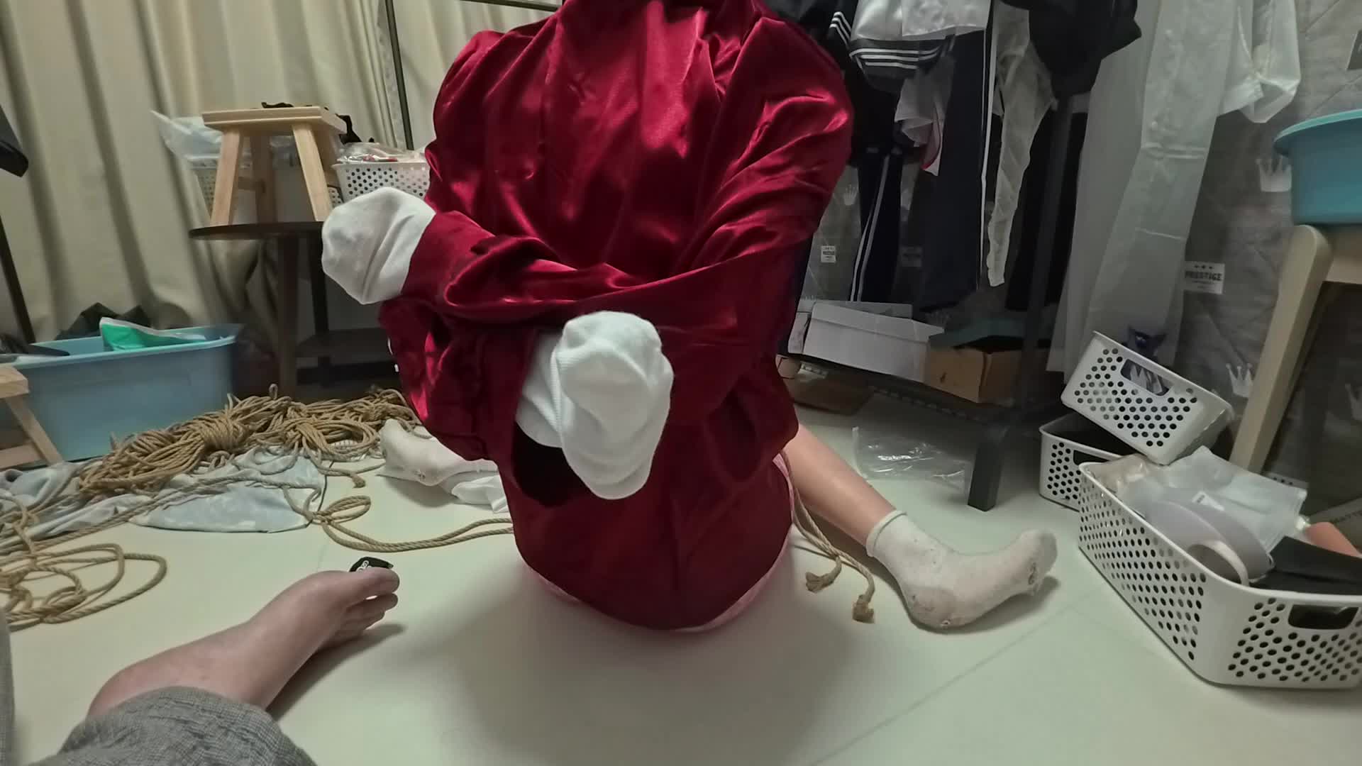 氧柒罐罐 罐罐职业装油亮连身丝入体小药丸马具开口器胶-绳艺在线资源网