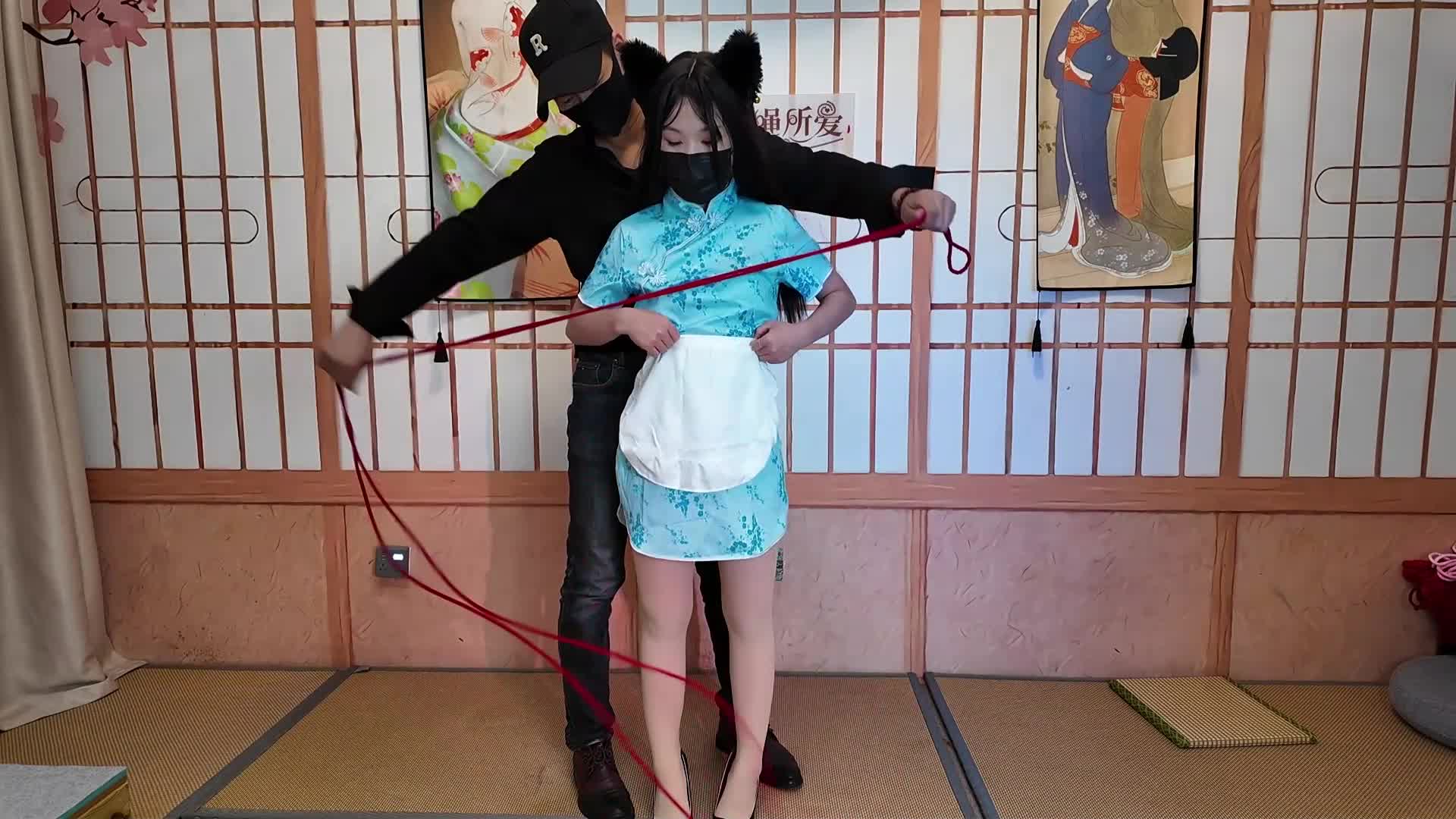【一绳所爱】颜颜捆绑挠痒，黑暗放置被吓哭-绳艺在线资源网