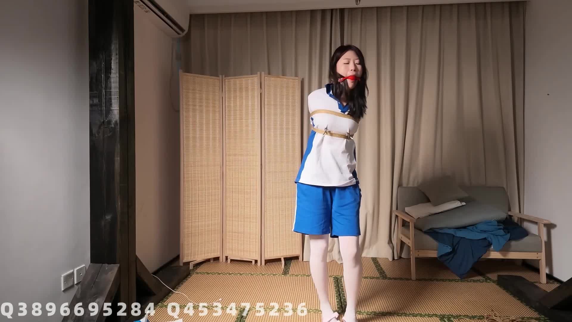 【花花】口球欧式直臂捆绑，转圈穿丝袜！-绳艺在线资源网