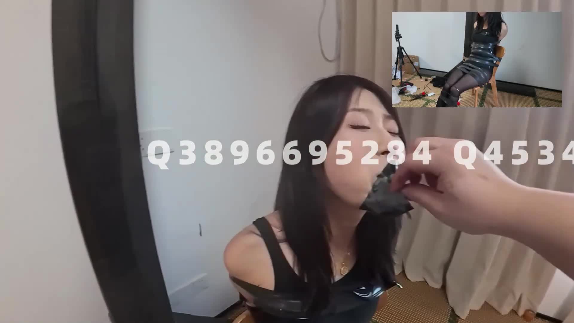 【花花】黑胶带捆绑，扎带封嘴！楚楚可怜的样子太好看了！最后有三机位分屏拍摄！-绳艺在线资源网
