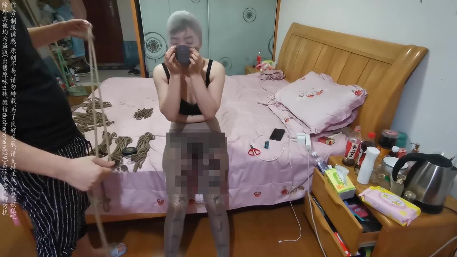 【我的媳妇】74弹、把媳妇丝袜套头、驷马放置-绳艺在线资源网