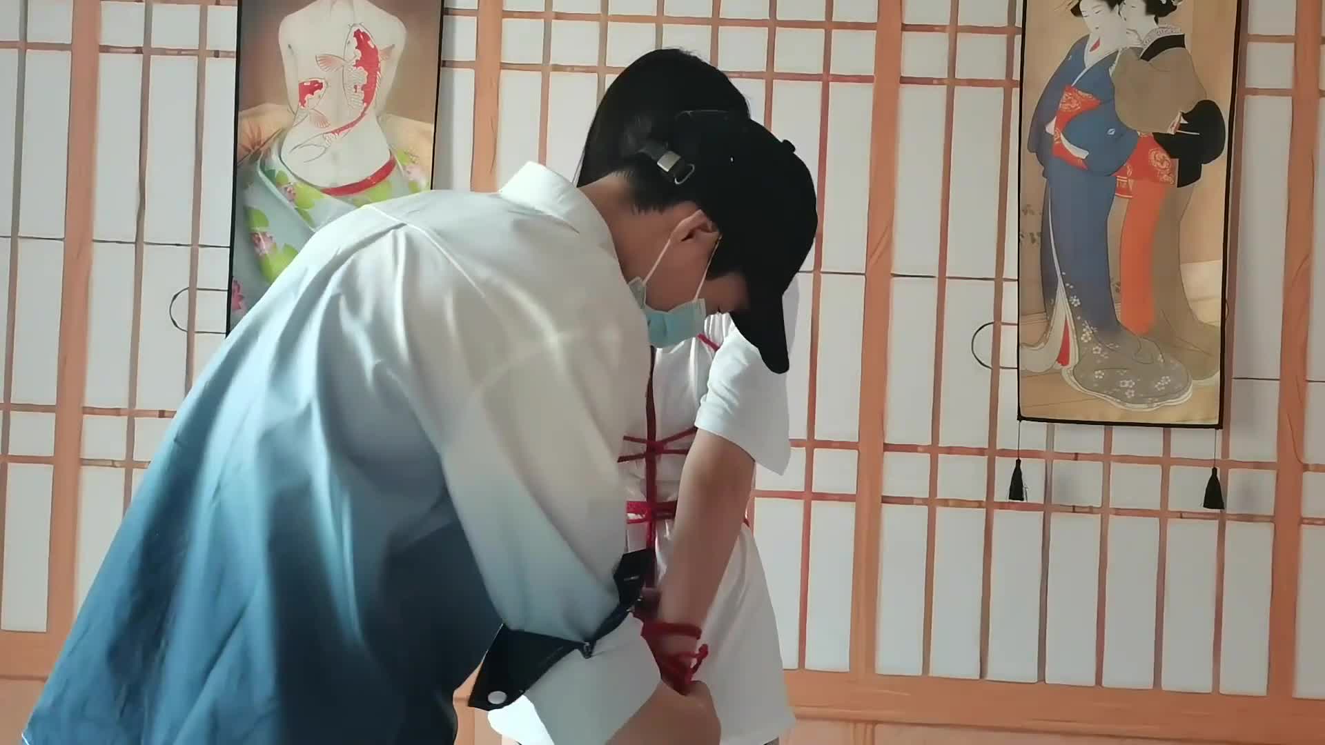 【一绳所爱】大二女生小花影 暑假兼职到店体验绳艺捆绑-绳艺在线资源网