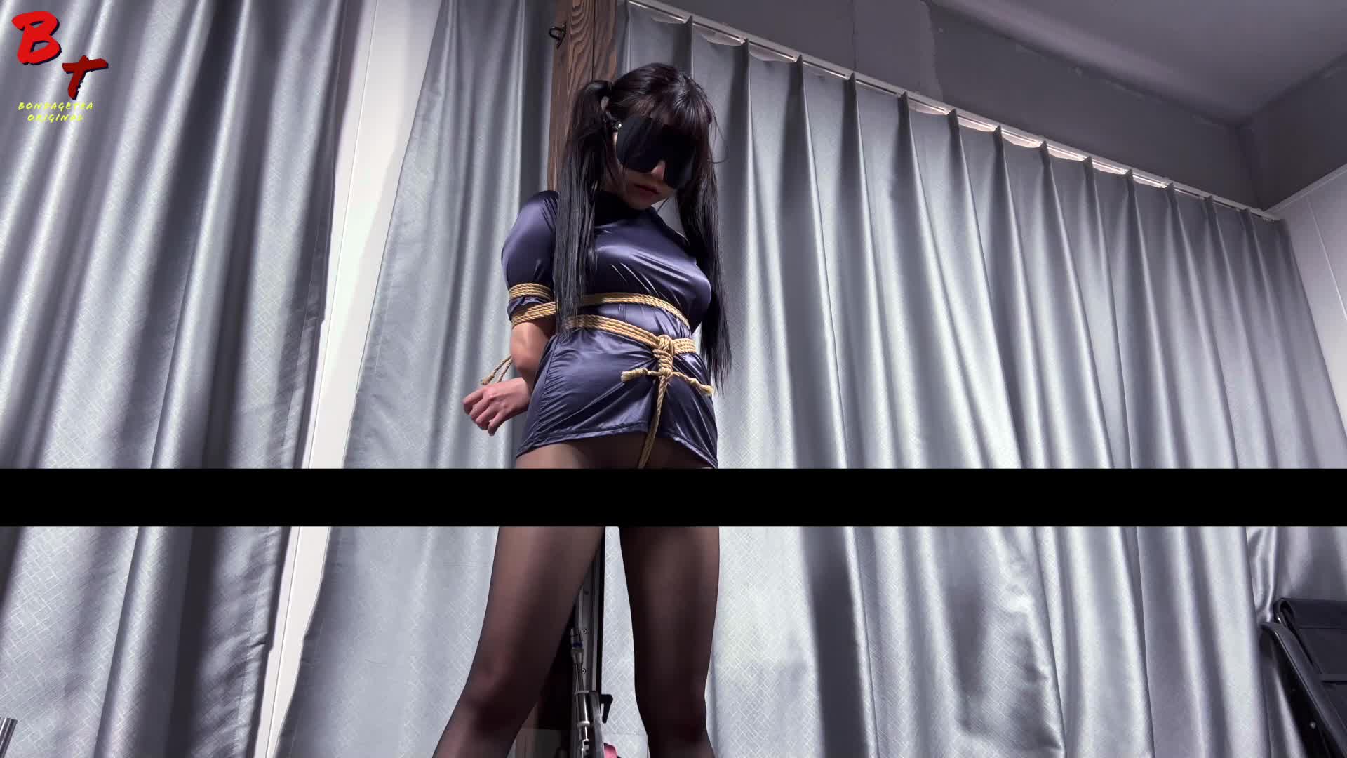 【绳精病】黑丝美女犯了什么错被紧缚罚站-绳艺在线资源网
