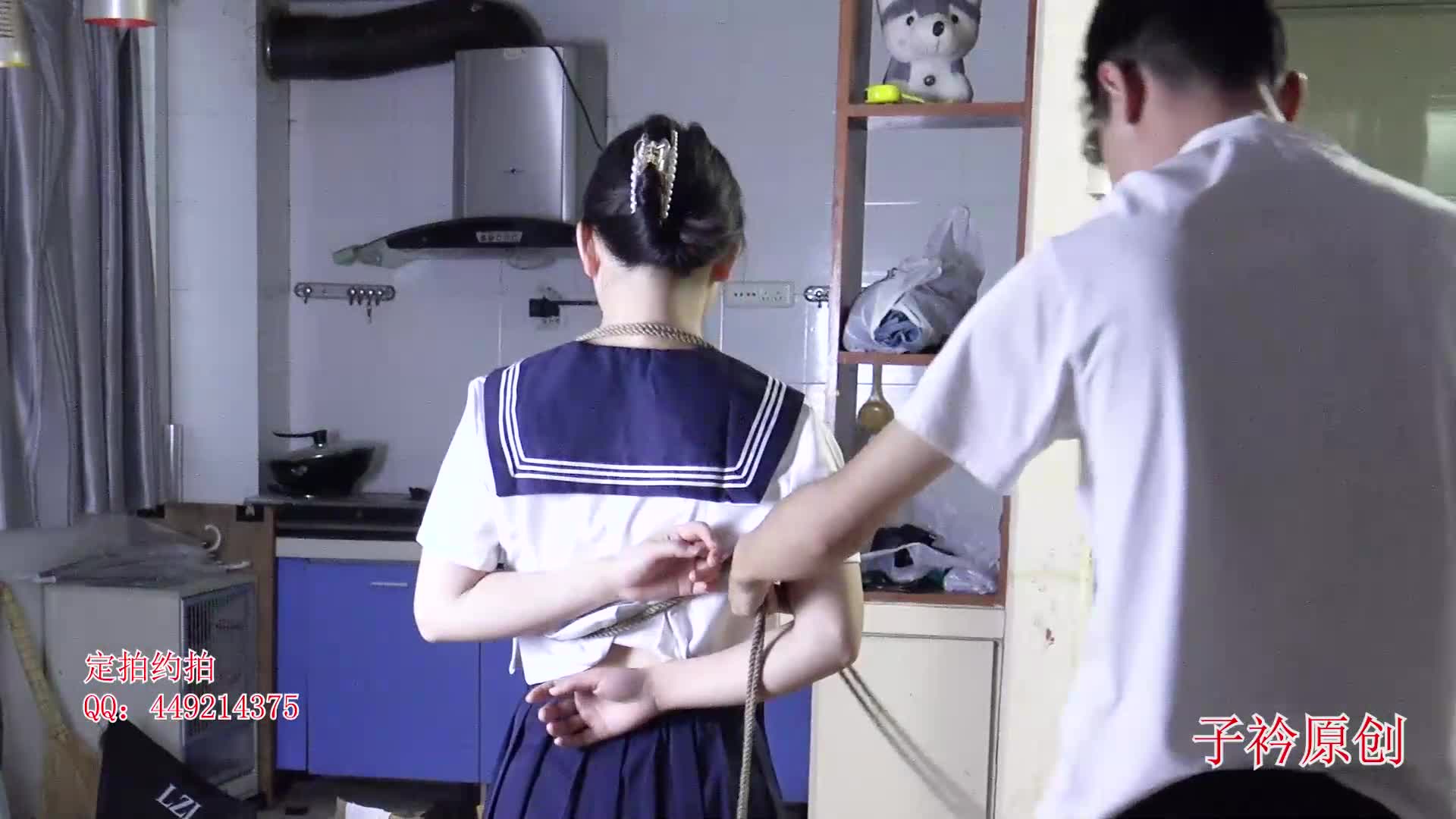 【子衿原创】水手服新妹子体验最紧的五花放置-绳艺在线资源网