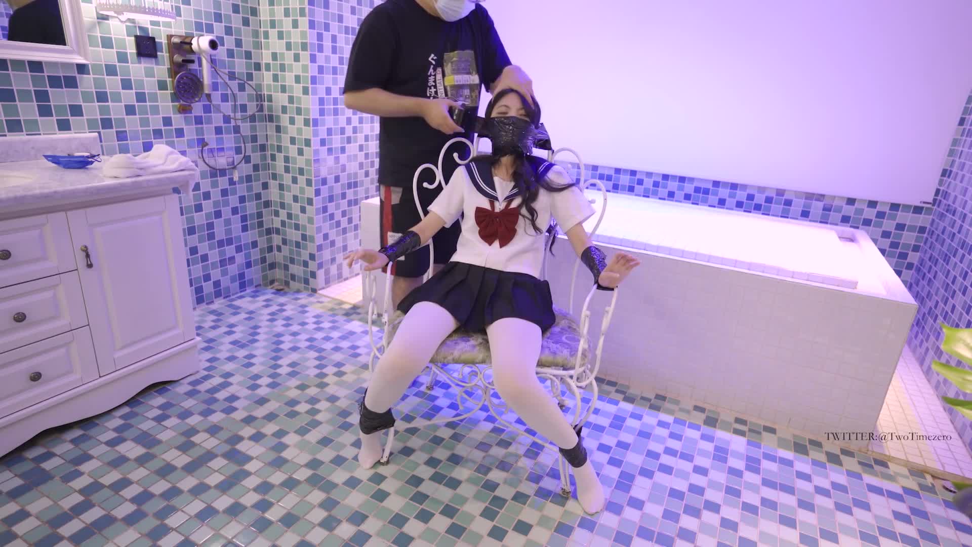 【绿帽学院】 JK白丝+情趣和服+黑丝高跟裙 胶带包头-绳艺在线资源网