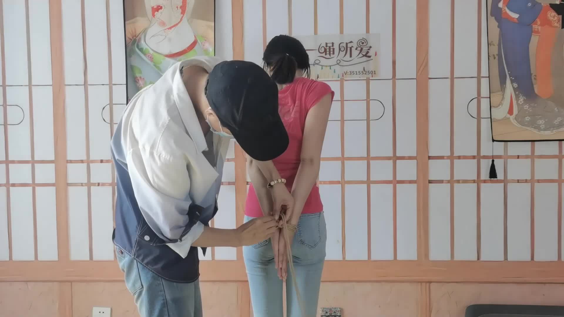 【一绳所爱】小双极限直臂捆绑-绳艺在线资源网
