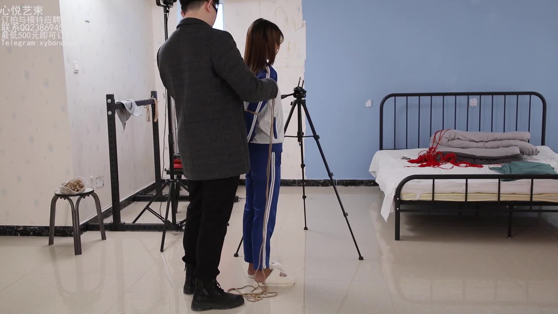 【心悦艺束】新约的妹子苏苏校服欧式捆绑堵嘴-绳艺在线资源网